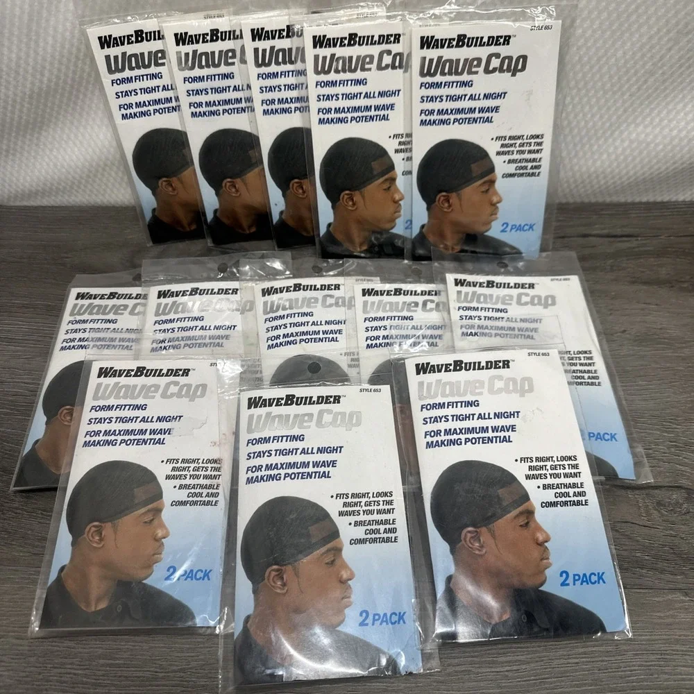 WaveBuilder Wave Cap Form Fitting 2 pack style 653 Lot Of 13 Damage Packaging